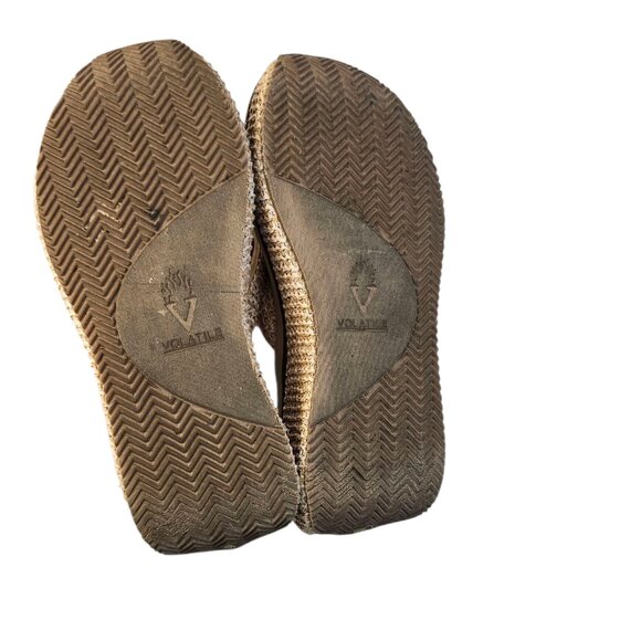 Volatile Womens Island Wedge Thong Sandals, Platform, Y2K, Size 9 - Picture 8 of 9